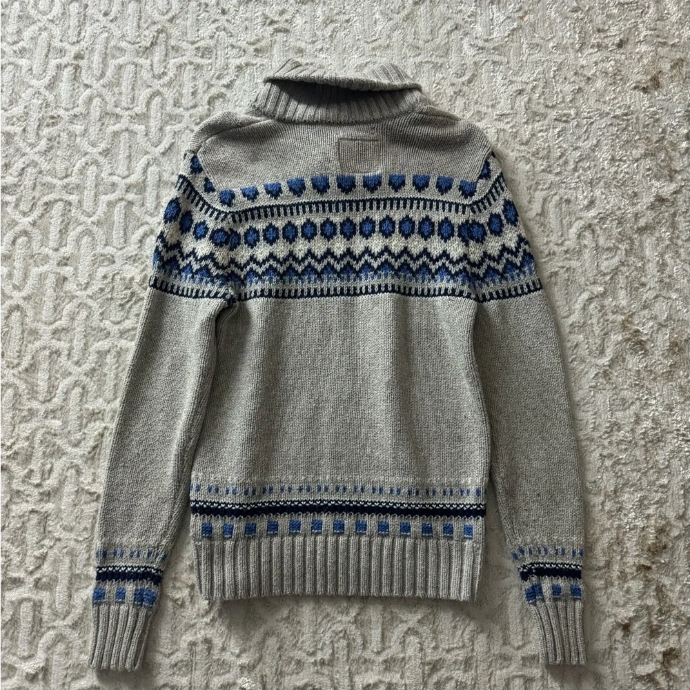 American Eagle Outfitters Gray and Blue Crewneck Sweater XL
